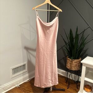 Elegant Pink Slip Dress